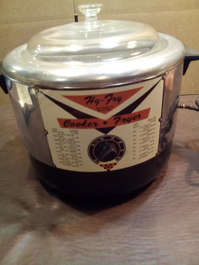 VINTAGE RELIABLE HI-FRY AUTOMATIC ELECTRIC COOKER/FRYER / MODEL M200