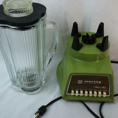 Vintage Waring Blender Clover Leaf Glass Jar 8 Speeds Model #1186 Made In USA