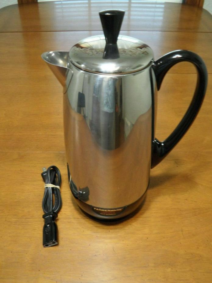 Vtg USA Made Farberware Superfast 12 Cup Percolator Coffee Pot Maker No.142B