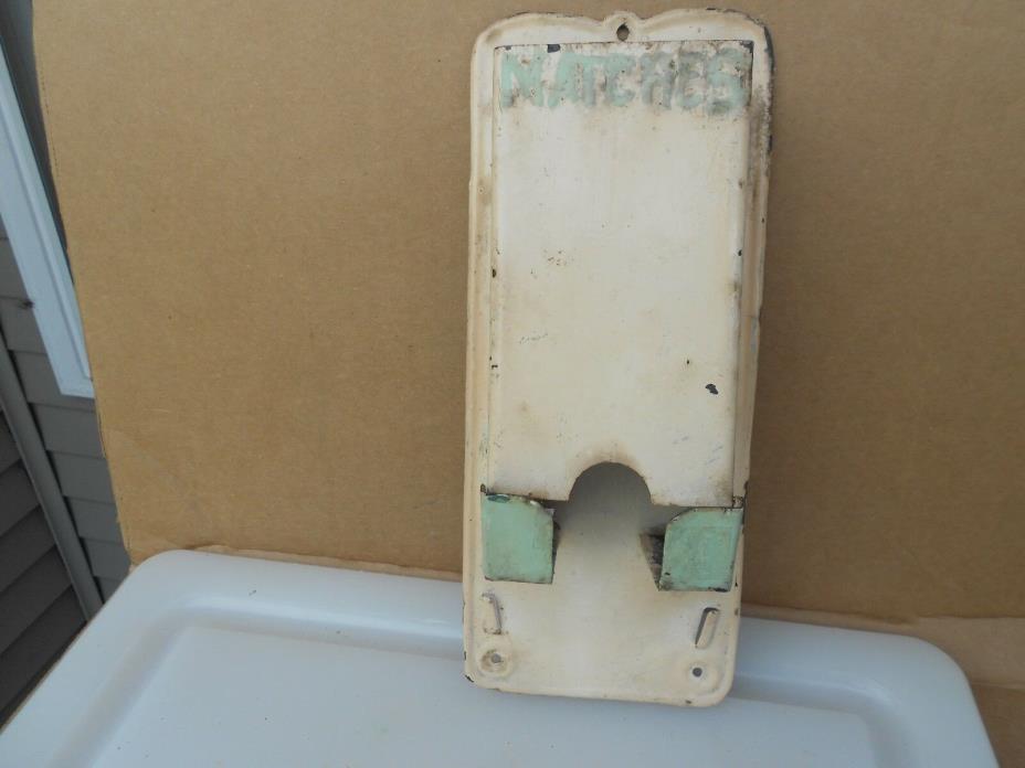 VINTAGE METAL KITCHEN MATCH HOLDER