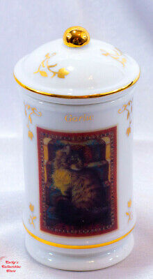Lenox Cats Of Distinction Spice Jar Porcelain 1995 22 K Gold Trimmed
