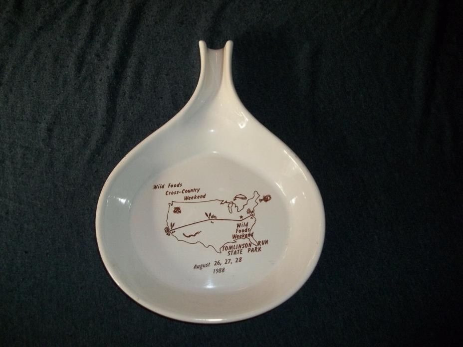 CERAMIC LARGE SPOON REST - Wild Foods Cross-Country Run - 1988