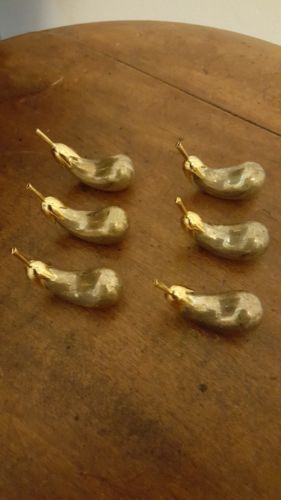 Set of 6 Eggplant Spoon/Fork/Knife  Rests