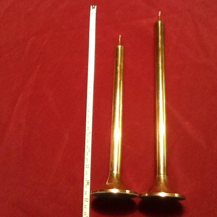 VINTAGE BRASS CANDLESTICKS PAIR OIL LAMPS Look Like Candles VERY RARE Wicks