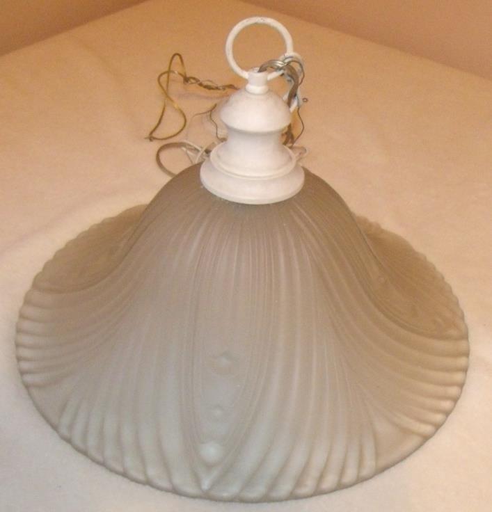 hanging ceiling light with large decorative heavy glass globe