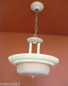 Vintage Lighting pair 1930s Moderne chandeliers by Markel