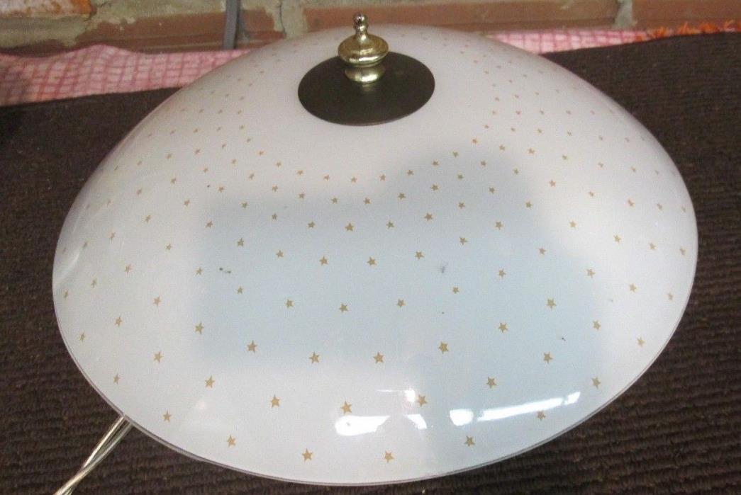 STARS VINTAGE MID-CENTURY ATOMIC 5 LIGHTS SAUCER CEILING GLASS LIGHT FIXTURE