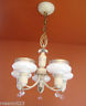 Vintage Lighting 1930s Art Deco set   Pair chandeliers   Pair sconces