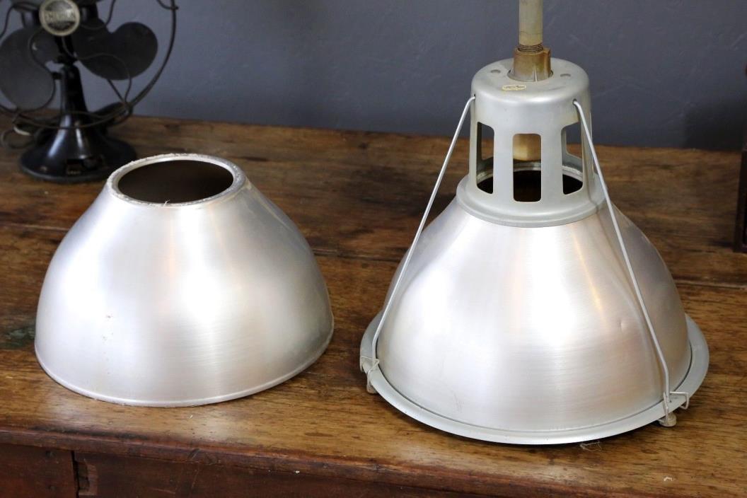 40s Vintage Lobay Holophane Ceiling Light Industrial Aluminum Shade (Cover Only)