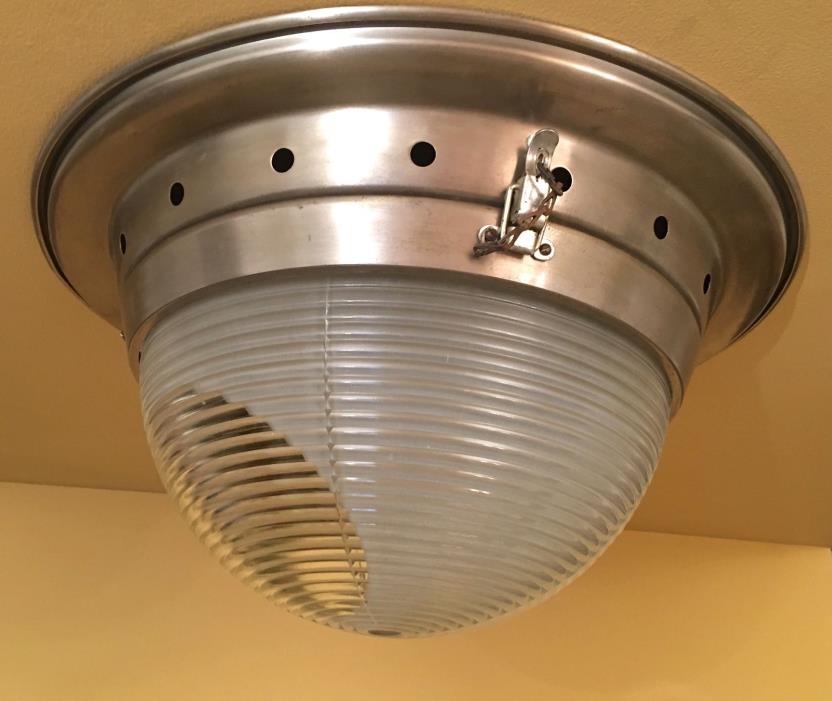 Vintage Lighting dramatic 1940s kitchen fixture by Luminous Company