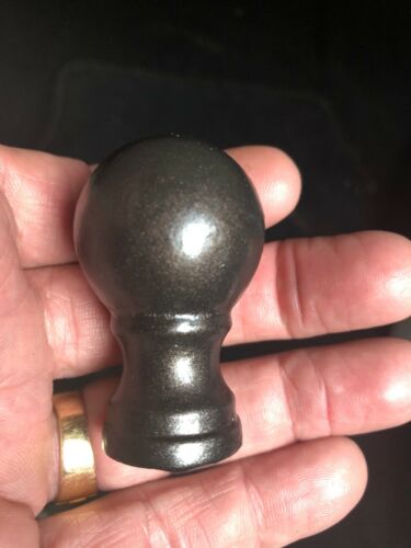 LAMP SHADE FINIAL Topper 2” Tall Resin Oil Rubbed Bronze