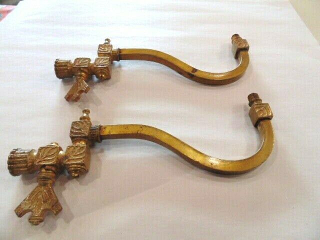 Pair of Victorian Eastlake Gas Light Arms