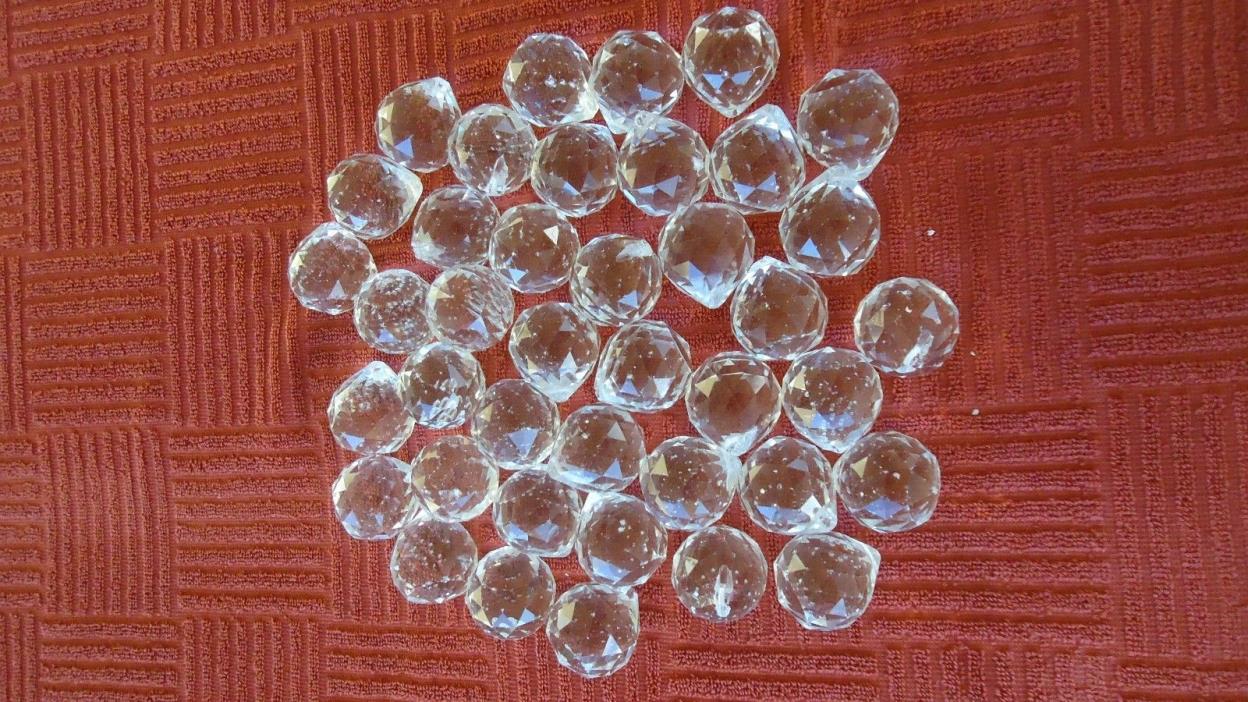 Glass beads (40 ea) for hanging lamps (with some wire attachments)
