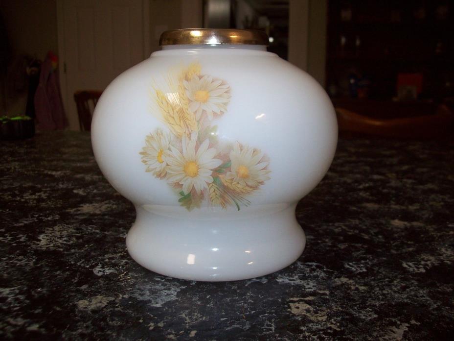 aladdin lamp base only daisy flowers and wheat design model 23