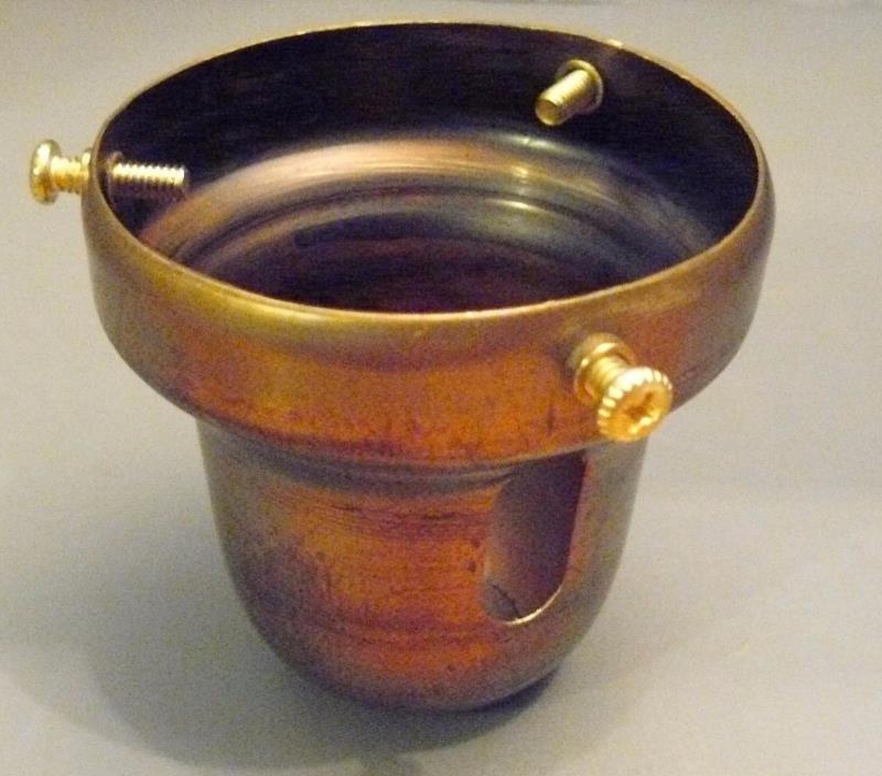 Solid Brass Floor/Table Lamp Shade Holder Cup 2 1/4