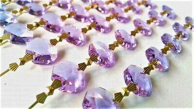 1 Yard Lilac Chandelier Crystals Garland Crystal Prisms Lavender Purple