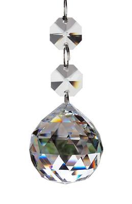 Fushing 20pcs Crystal Glass Ball Chandelier Prisms Pendants Parts Beads 30mm