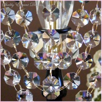 Clear Crystal Chandelier Chain with Jump Rings ~ 4 Yards!