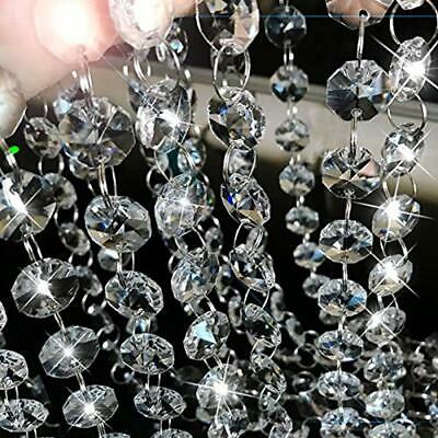 16.4Ft Clear Crystal Glass Beads Lamp Chain Chandelier Decoration For Wedding