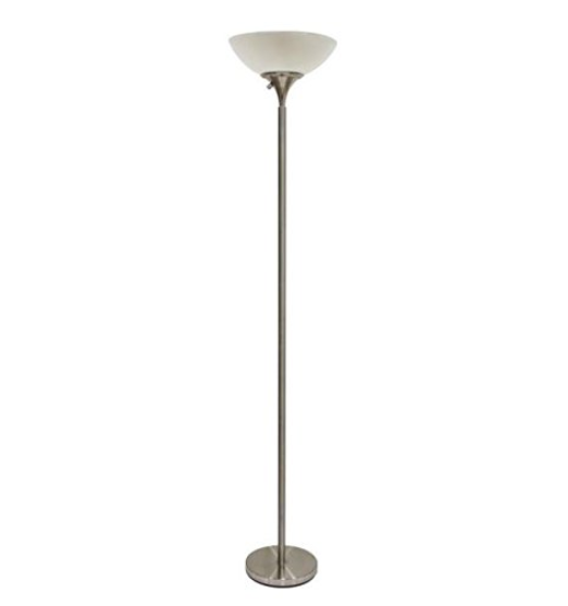 Hampton Bay 71 in. Satin Steel Floor Lamp **