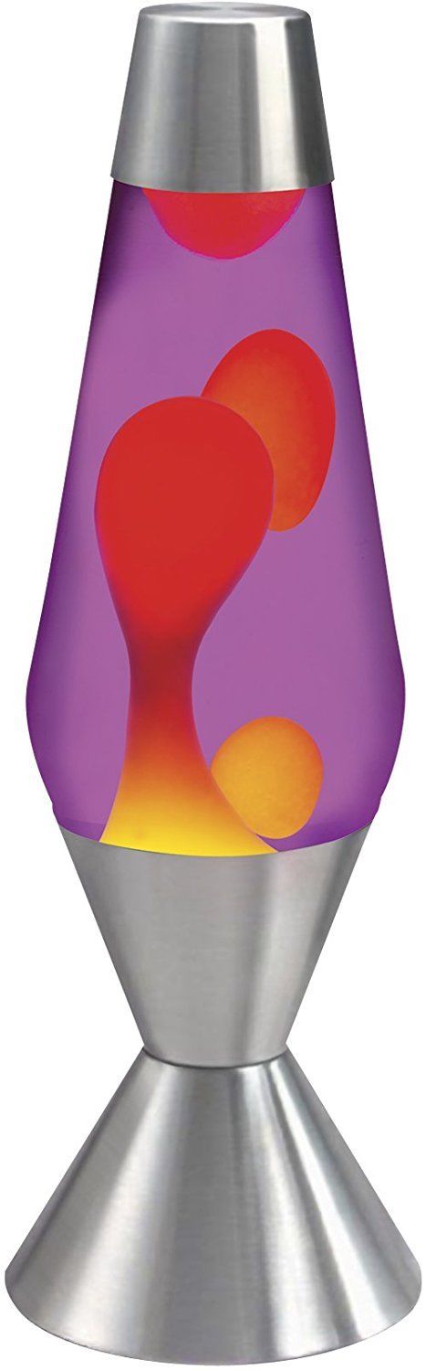 Lava Lite 5225 16.3-Inch Silver Base Lava Lamp, Yellow/Purple