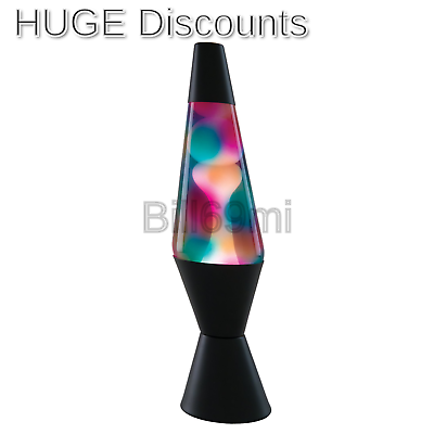 Schylling 2700 14.5-Inch Black Base Lava Lamp with Graffiti Globe