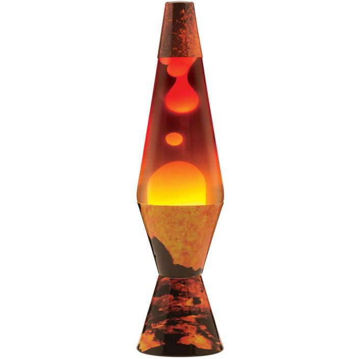 Lava the Original 14.5-Inch Colormax Lamp with Orange black Decal Base