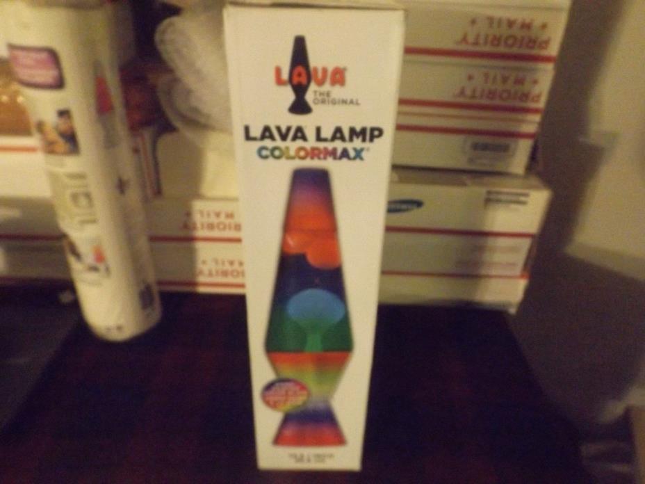 Lava Lite 2149 COLORMAX Volcano Print Lava Lamp with Tri-colored Globe