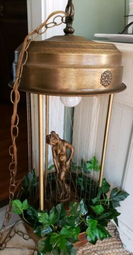 Vintage GODDESS Hanging Swag Rain Oil Lamp chandelier 36
