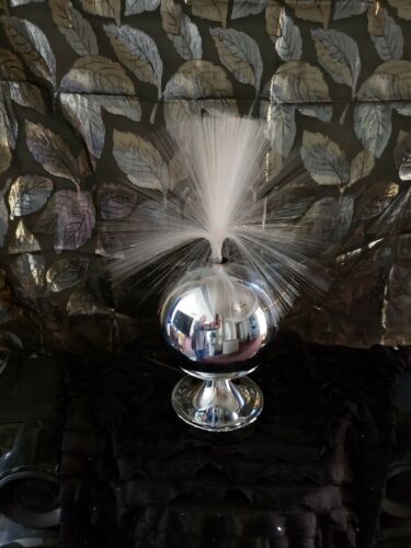 Vintage Fantasia Fiber Optic Chrome Lamp Sunburst Galaxy Motion