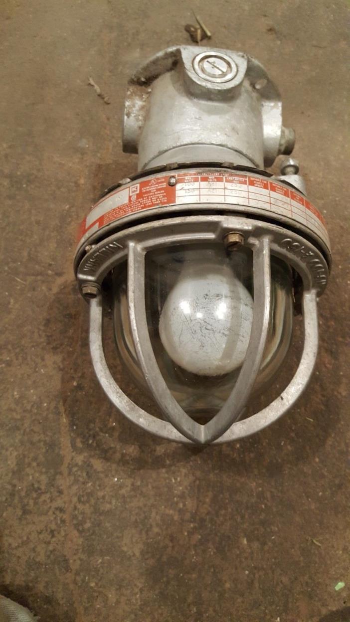 Vintage Hazard Light_Killark_Blast Proof Industrial Light_Man Cave Light