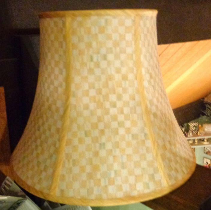 Mackenzie Childs Large Lamp Shade Parchment Check - New!