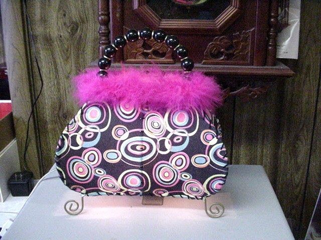 VINTAGE  PRINT PURSE  NIGHT LIGHT