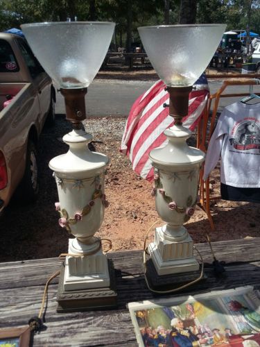 Pair of Cordey Hollywood Regency Period,  Porcelain Table Lamps! Excellent