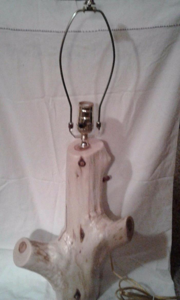 Handcrafted Texas Cedar Log Table Lamp