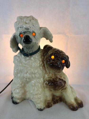 Kron Poodle And Pug TV Lamp 13 X 12 X 8           1dr1