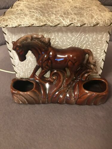 VINTAGE  HORSE TV LAMP / PLANTER 1950'S Excellent Amazing Condition