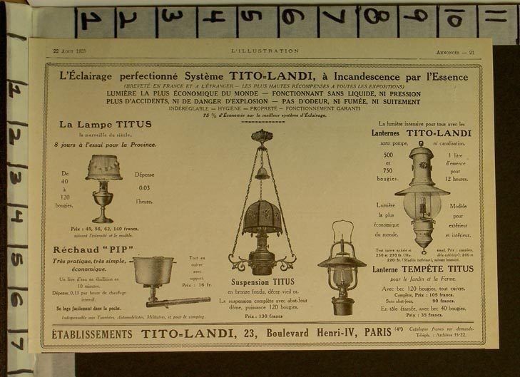 1925 TITO LANDI GAS LIGHT LAMP LANTERN ARCHITECTURAL DESIGN DECOR  2277722777
