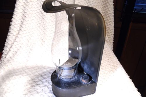 Vintage Wall-Mount Kerosene Lantern with Glass - Precise Age Unknown