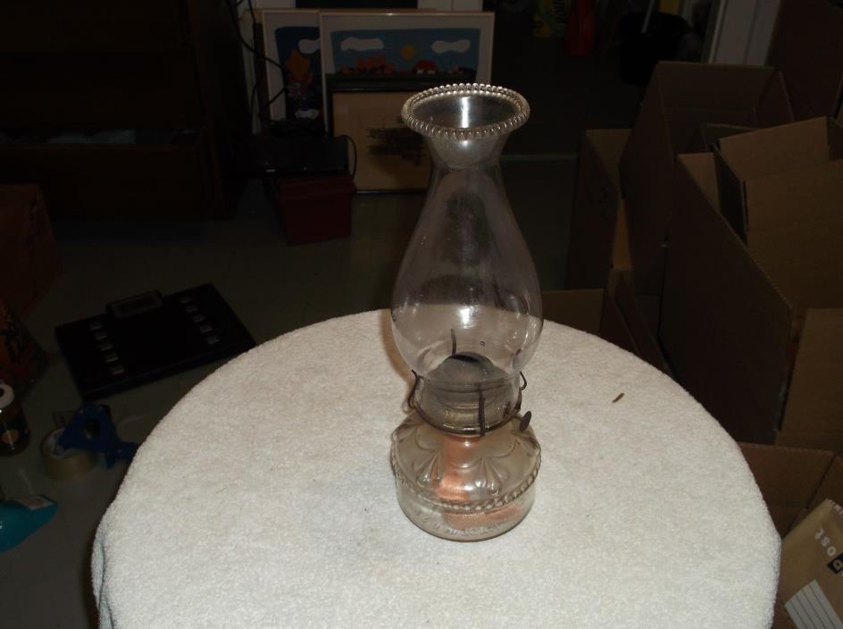 A Eagle kerosene oil lamp with no burner 12 1/2 inches tall