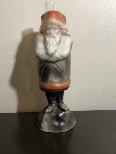 Very Rare 19th C. Consolidated Santa Claus Miniature Oil Lamp Father Christmas