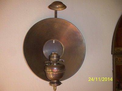 Brass John Scott DodgeCity Oil Wall Lamp. Made In England Excellant Cond