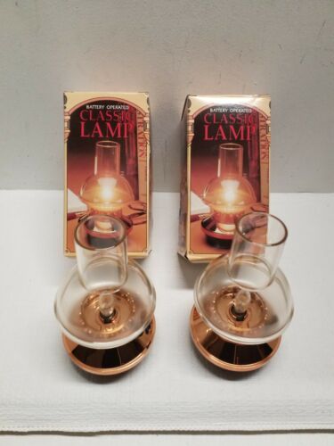 2 Vintage 1992 Battery Operated Classic Lamp