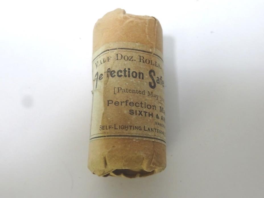 1 Pack = 6 c.1880 Perfection Safety Igniting Tape Oil & Kerosene Lamps Stockwell