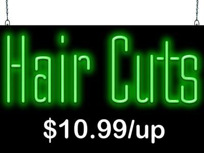Hair Cuts With Custom Price Neon Sign | Jantec | 32