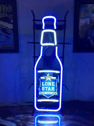 Rare Lone Star Texas Beer Bottle Neon Light Brand New With Box