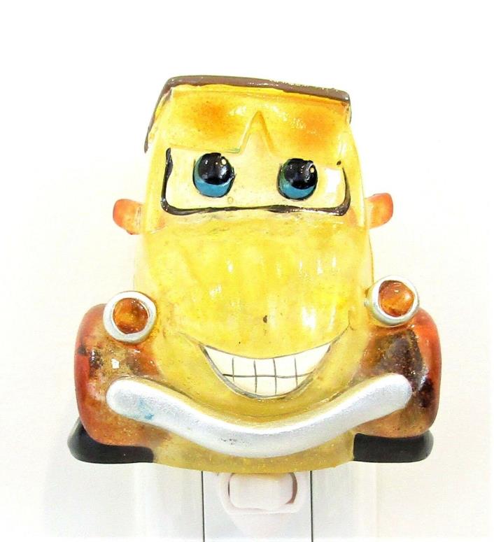 Night Light Cheerful Car Hand Crafted Polyresine - New!