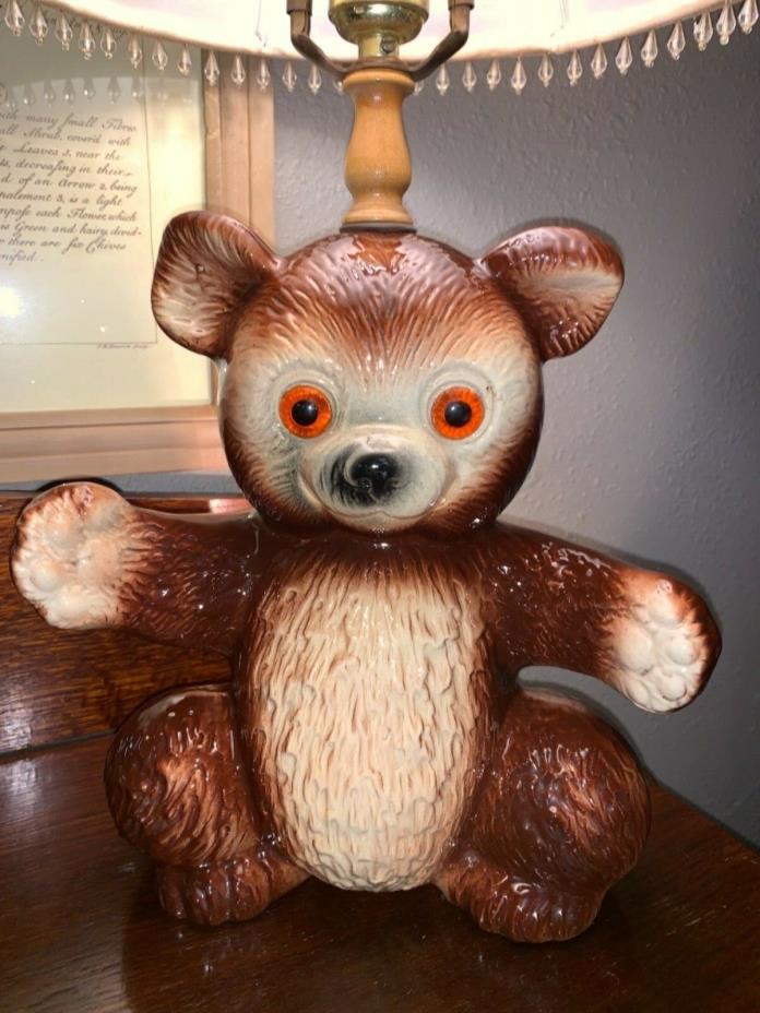 Kron TV Lamp Teddy Bear Vintage  Working Light