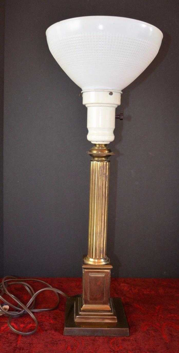 VTG Industrial Brass Table Lamp Corinthian Column Mission Steampunk Factory