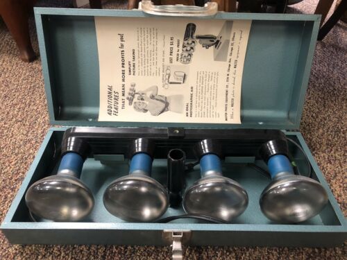 Vintage Master Photo Portable Movie & Camera Lights 4 Bulb Working Photography